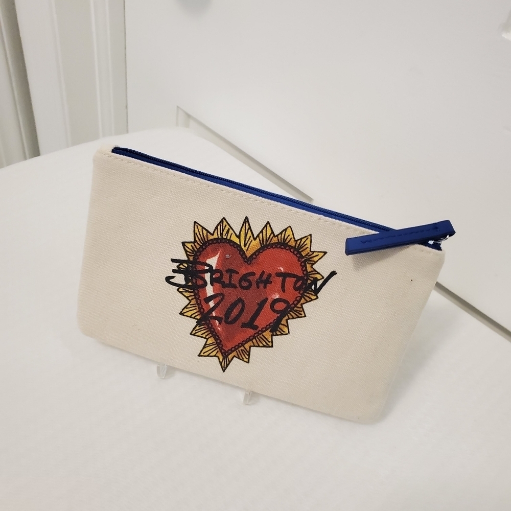 BRIGHTON 2019 Love Of Art Canvas Multi-Color Zipper Pouch/Cosmetic Bag - Picture 2 of 5